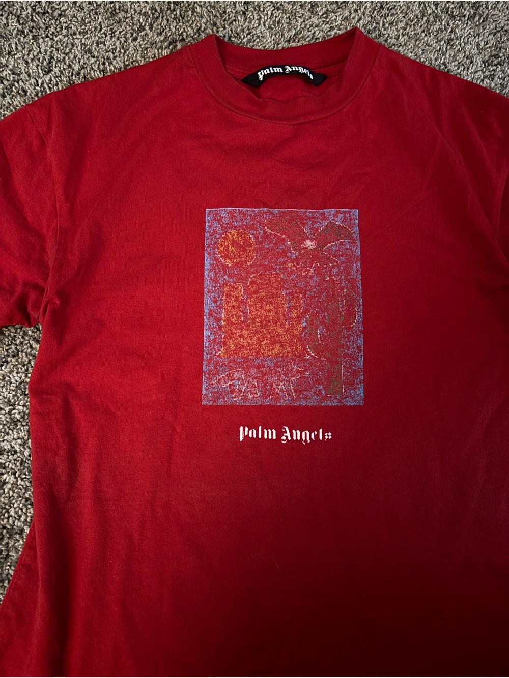 Palm Angels Red Graphic Short-Sleeve Tee